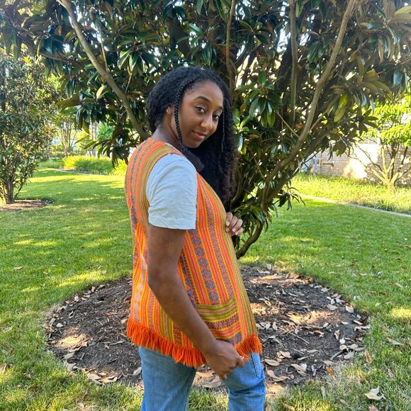 Cracker Jax Striped Orange Vest - Picture 9 of 10